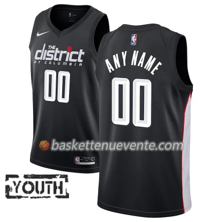 Maillot Basket Washington Wizards Personnalisé 2018-19 Nike City Edition Noir Swingman - Enfant